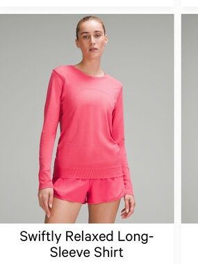 lululemon athletica Swiftly Relaxed Long-Sleeve Shirt - Coral Pink